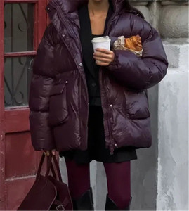 Giacche Imbottite Semplici da Donna, Vendita Migliore, Cappotti <span class=keywords><strong>Invernali</strong></span> Casual Spessi e <span class=keywords><strong>Caldi</strong></span> con Zip Oversize - Product Image 5