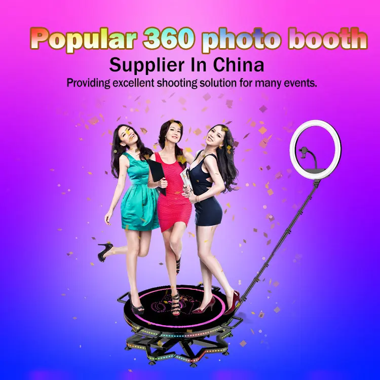 TIITEE Mini selfie 360 spinner platform party supply photobooth distributore automatico telecamera rotante automatica video 360 photo stand