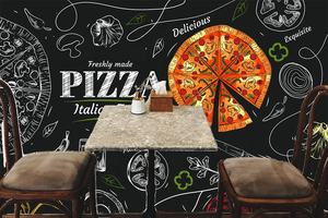 Papel Tapiz <span class=keywords><strong>de</strong></span> Pizzas para Decoración <span class=keywords><strong>de</strong></span> Paredes <span class=keywords><strong>de</strong></span> Restaurantes, Murales <span class=keywords><strong>de</strong></span> Pared Modernos <span class=keywords><strong>de</strong></span> Seda Impermeables - Product Image 5