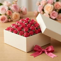 Rose en ruban de satin faite à la main de luxe avec feuilles vertes pour bouteille cosmétique, bricolage, couture, applique, décoration de mariage