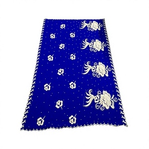 Pañuelo de chifón para mujer al por mayor, bordado floral, borde festoneado, ligero, transpirable, para fiesta, OEM ODM personalizado - Product Image 1