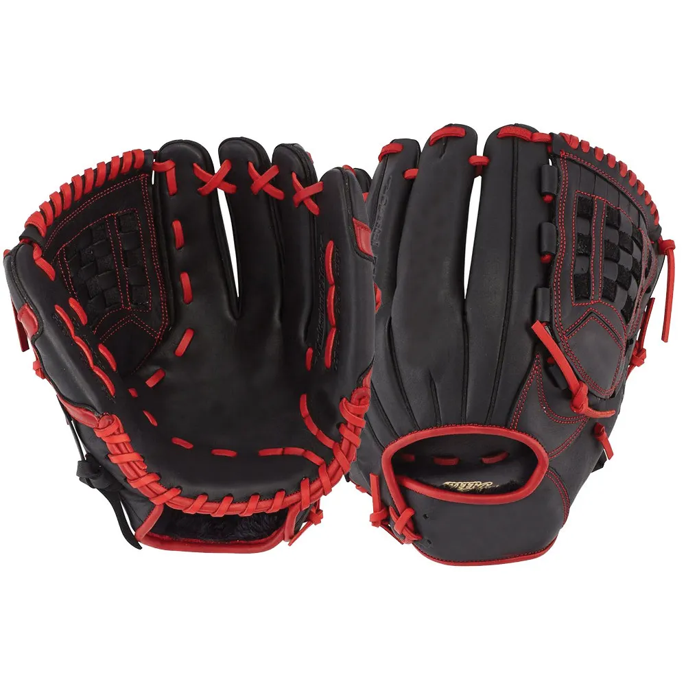 Ball gloves 12 inch black kip leather baseball gloves infield gloves