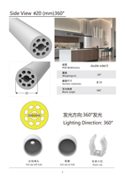 Bande lumineuse LED néon flexible en silicone personnalisée à 360 degrés, diamètre 20 mm, éclairage dynamique multicolore avec indice de protection IP65