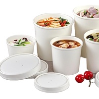 Tasse à soupe jetable écologique de haute qualité Offre Spéciale papier artisanal imprimé personnalisé Hot Favorite