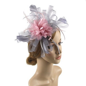 Chapeaux et Fascinators d'Église en Gros, Élégants en <span class=keywords><strong>Sinamay</strong></span> pour Mariage, Chapeaux d'Église de Mode à Fleurs en Organza - Product Image 2