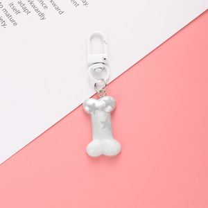 Gantungan Kunci Liontin Tulang Anjing Kucing Warna Gradasi Lucu Gaya Instagram Kartun Kreatif Penutup Headphone Tas Sekolah - Product Image 2