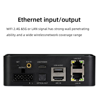 WLAN- und Airplay-kompatibler Heimverstärker Audio-Empfänger mit DLNA für ARC Optischen Ausgang und Kunststoffgehäuse
