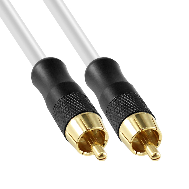 High Quality 1m-3m RCA to RCA Male to Male Audio Cable Gold Plated Conductors PVC Jacket for TV CD Player Power Amplifier Car