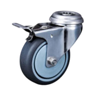 Venta Directa de Fábrica: Rueda de TPR con Núcleo de PP, Rodamiento de Bolas, Soporte de Acero Inoxidable, Calidad Premium, 40Kg-130Kg, Uso Industrial, 50-125mm - Product Image 5