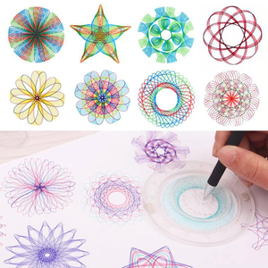 Jumon Spirograph Drawing Scratch Painting Toys <b>Set</b> Interlocking Gears Wheels Painting Drawing Accessories Educational Toy JBK-47 - Product Image 6