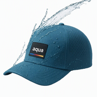 Casquette de baseball personnalisée OEM 5 panneaux perforée au laser avec logo en patch de caoutchouc, en polyester, casquette de baseball à trous découpés au laser, vente en gros