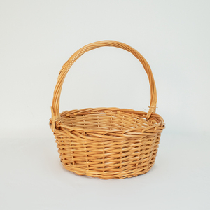 Jy 3 Giỏ đan bằng liễu gai có tay cầm giỏ trái cây liễu hình bầu dục bện Quà Tặng thu hoạch giỏ rỗng nhỏ cho trái cây rau quả - Product Image 5