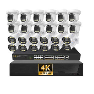 OEM 24CH 8MP 4K IP kamera kubah sistem NVR warna penuh visi malam rekaman suara POE H.265 IP66 Sensor CMOS - Product Image 1