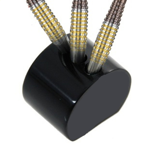 LS perspex acrílico <span class=keywords><strong>3</strong></span> dardos cubo 80mm <span class=keywords><strong>x</strong></span> 31mm <span class=keywords><strong>x</strong></span> 30mm Base de exhibición de dardos acrílico negro logotipo personalizado impresión compatible - Product Image 2