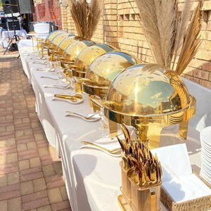 Truepai Roll Top Chafing Dish 6L Pemanas Makanan Stainless Steel Pemanas dengan Bahan Bakar Alkohol Kontrol Suhu 60-80C untuk Katering - Product Image 3