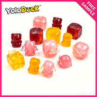 Ventes directes d'usine Yoloduck, bonbons gélifiés pelables aux saveurs de fruits mélangés, formes d'animaux assorties, oursons gélifiés pelables