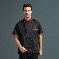 Fabricant Vente en gros Ensemble de vêtements de cuisine à manches courtes Uniforme de chef cuisinier Veste de chef Manteau