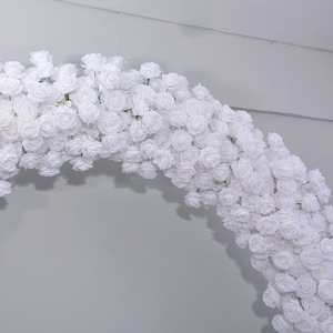 Soporte de marco de flores curvo romántico para despedida de soltera, compromiso y fondo de fotomatón - Product Image 5