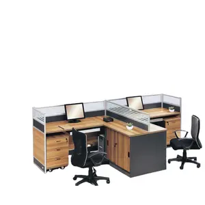 Contemporary office classic office desk workstation for 4 person