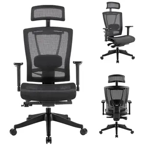 Furnitur Modern Komputer High Back Office Kursi Meja Komputer Full Mesh Ergonomis