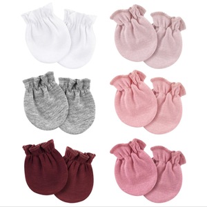 <span class=keywords><strong>Manoplas</strong></span> Transpirables Antiarañazos de Algodón de Una Sola Capa para Bebés de 0 a <span class=keywords><strong>1</strong></span> <span class=keywords><strong>Año</strong></span>, Color Sólido con Puño Elástico para Uso Diario - Product Image 2
