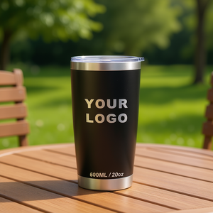 Gobelet isotherme en acier inoxydable OEM 600 ml (20 oz) à double paroi, avec couvercle, pour le bureau, les voyages et les activités de plein air - Product Image 2