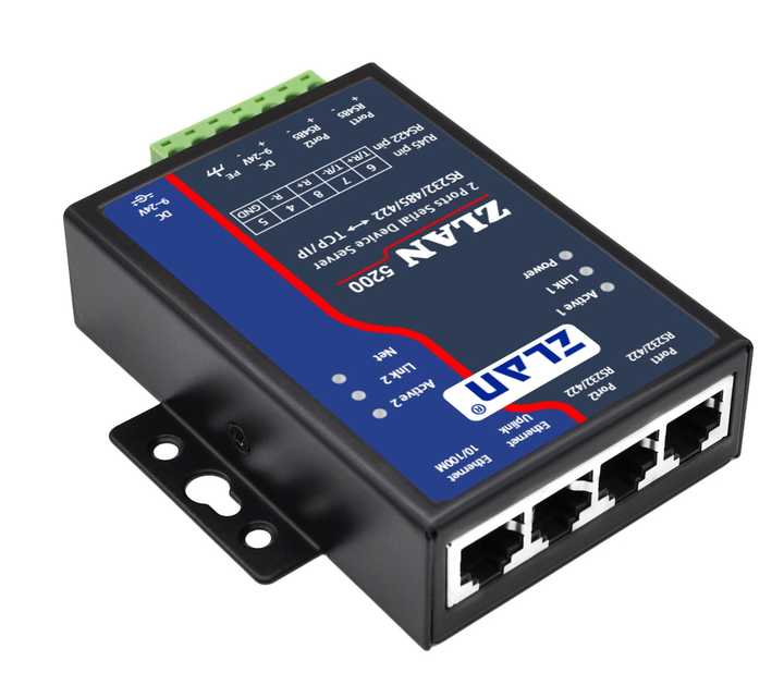2 Port Serial To Ethernet Rj45 Industrial Dual Stable Serial Port ...