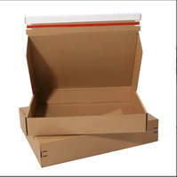 Boîte d'emballage personnalisée à fermeture éclair détachable en carton ondulé kraft recyclé avec gaufrage pour cadeaux, artisanat, bougies et portefeuilles