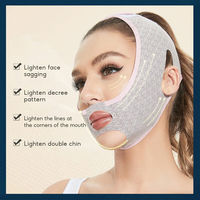 Masque de sommeil sculptant le visage de beauté Double réducteur de menton masque facial amincissant en forme de V masque de levage en forme de visage réutilisable