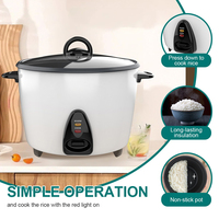 En stock 900W noir revêtement antiadhésif pot intérieur grande capacité de 15 tasses cuiseur à riz à tambour électrique 6L avec vapeur en plastique EU Plus