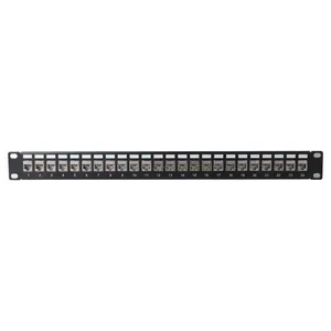 Wholesale 24 port RJ45 Cat6a patch panel network wiring metal patch panel FTP cat6a RJ45 patch panel