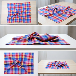 Tela de Algodón Khadi 100% Orgánica Hecha a Mano, Multicolor a Cuadros, Ligera, Transpirable, 60GSM, Ecológica, de Secado Rápido - Product Image 2