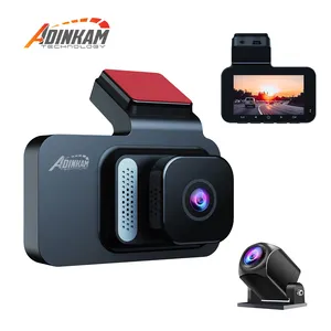 ADINKAM3インチIPSポータブルダッシュカムデュアルカメラはWIFIWDRミニカーDVR24Hギャップレスループレコーディング1080Pカーブラックボックスをサポート