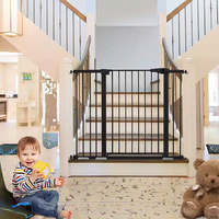 Barrière de sécurité pour bébé SJL en métal et PVC pour escaliers et salon, garde-corps anti-enfants pour les enfants de plus de 4 ans