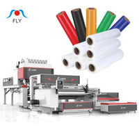 Ligne de production automatique de feuilles de film étirable LLDPE à double vis numérique contrôlée par IA, extrudeuse à économie d'énergie de 1500 mm, système PLC