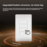 Interrupteur mural intelligent MoesHouse pour commande à distance par application, 2 voies, fil neutre unique, panneau universel WiFi 10A 250V ABS durable