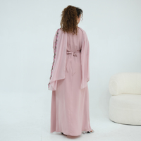 Loriya 2026 Nouvelle Abaya en Dentelle Florale, Ensemble 2 Pièces, Robe Musulmane Modeste pour Femmes, Abaya Premium Nida, Robes Décontractées Modestes pour Femmes avec Hijab