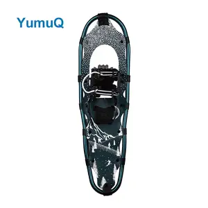 YumuQ nuevo diseño peso ligero marco de aluminio antideslizante hombres montaña Trek invierno esquí entrenamiento raquetas de nieve