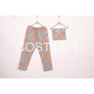 Ethni & ชุดนอนผ้าฝ้ายเนื้อนุ่มสำหรับสตรีพิมพ์ลายดอกไม้ชุดกลางคืนพิมพ์ลายดอกไม้ชุดใส่นอนสำหรับใช้ในชีวิตประจำวัน - Product Image 2