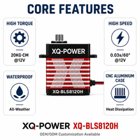 Servomoteur de queue brushless haute performance 20KG 12V étanche avec engrenages en acier inoxydable pour drone quadricoptère - Vente en gros XQ-POWER XQ-BLS8120H