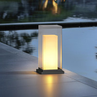 Nouvelle lampe de sol LED de style chinois, indice de protection IP65, lampe de jardin moderne pour l'extérieur avec une ambiance crémeuse pour la décoration de la cour résidentielle