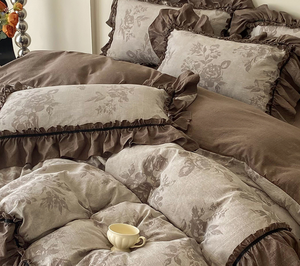 Parure de lit en <span class=keywords><strong>lin</strong></span> lavé style rétro français, quatre pièces, épaissie, drap-<span class=keywords><strong>housse</strong></span>, <span class=keywords><strong>housse</strong></span> de <span class=keywords><strong>couette</strong></span>, trois pièces, 100 % <span class=keywords><strong>lin</strong></span> - Product Image 2