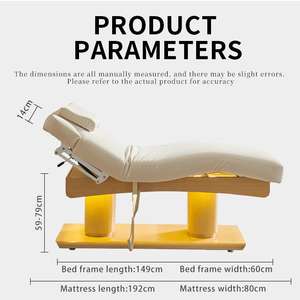 Concurrerende prijs gouden elektrische wimperbehandelings- en massagetafel, spa gezichtsbehandelingsstoel, massage beautybed - Product Image 6