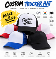 Casquette Trucker en Mousse Personnalisée en Gros, 5 Panneaux, Coton et Polyester, Dos en Maille, Commande en Gros, Étiquette Privée, Casquette Promotionnelle