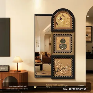 <span class=keywords><strong>Specchio</strong></span> a figura intera scorrevole in stile vintage con funzione di copertura, decorativo da parete per camera da letto e <span class=keywords><strong>ingresso</strong></span>, in stile retrò - Product Image 4