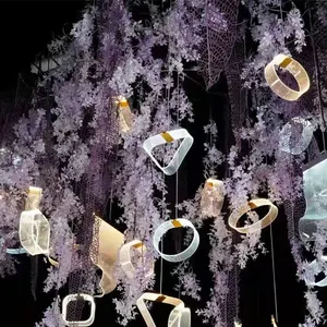 现代吊灯水晶灯10头发光二极管亚克力吊灯婚礼道具灯具派对用品装饰品 - Product Image 1
