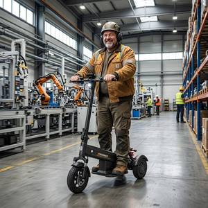Hikerboy <span class=keywords><strong>Dura</strong></span> Plus, Scooter Eléctrico Plegable de Tres Ruedas, 500W, Motor Dual, Neumático Sin Cámara de 10 Pulgadas, 48V30Ah - Product Image 6