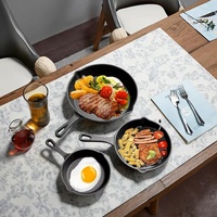 Nouvelle poêle à frire en fonte, mini poêle à omelette, poêle antiadhésive pour petit-déjeuner, petit ensemble d'ustensiles de cuisine pour crêpes, steaks et œufs