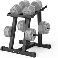 Support de rangement multifonctionnel Chaoran Classic pour haltères et plaques de musculation – Support métallique d'intérieur pour plaques libres et bancs