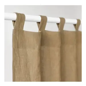 100% tinh khiết Linen rèm cửa rắn hiện đại tự nhiên lanh Sheer rèm cửa cho phòng ngủ